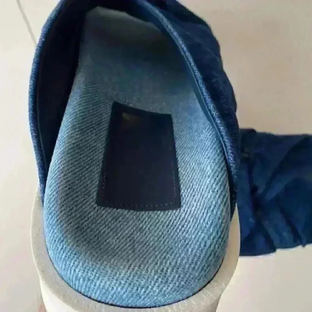 MSGM Blue Cloth Slide Sandals European Model Size 9 (EU 39)